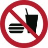 Autocollant vinyl waterproof - Interdiction interdit de boire et manger - Diamètre de 200 mm